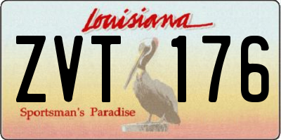 LA license plate ZVT176