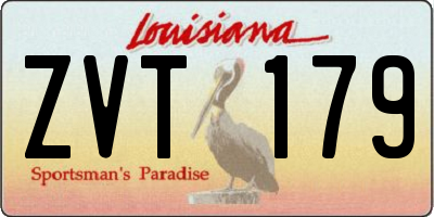 LA license plate ZVT179