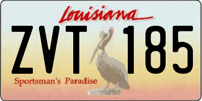 LA license plate ZVT185
