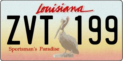 LA license plate ZVT199