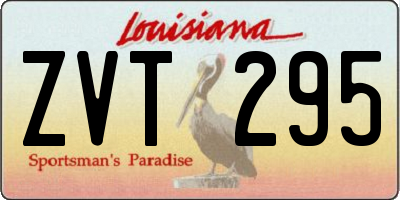 LA license plate ZVT295