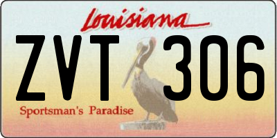 LA license plate ZVT306