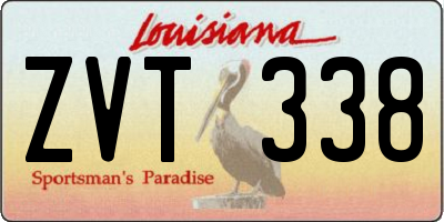 LA license plate ZVT338