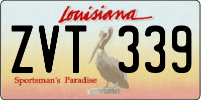 LA license plate ZVT339