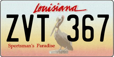 LA license plate ZVT367