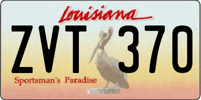 LA license plate ZVT370