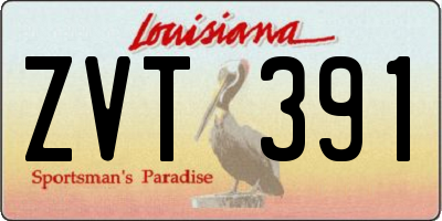 LA license plate ZVT391