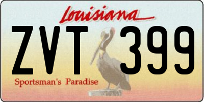 LA license plate ZVT399