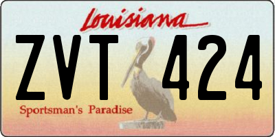 LA license plate ZVT424