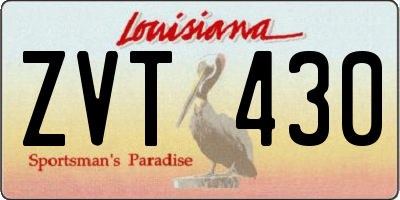 LA license plate ZVT430