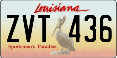 LA license plate ZVT436