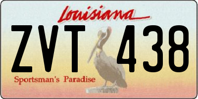 LA license plate ZVT438