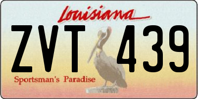 LA license plate ZVT439