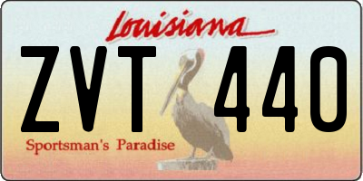 LA license plate ZVT440