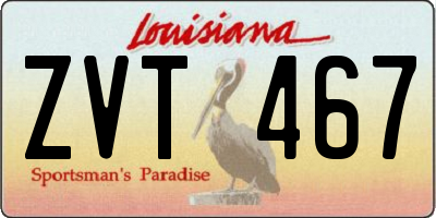 LA license plate ZVT467