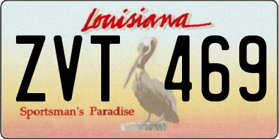 LA license plate ZVT469