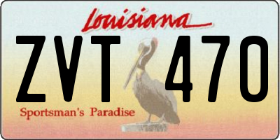 LA license plate ZVT470