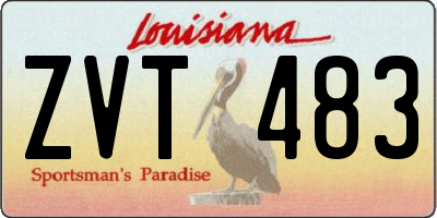 LA license plate ZVT483