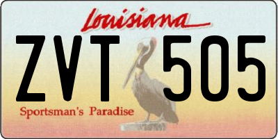 LA license plate ZVT505
