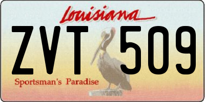 LA license plate ZVT509