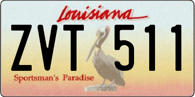 LA license plate ZVT511