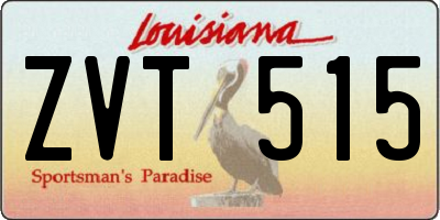 LA license plate ZVT515