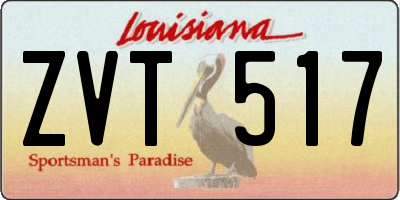 LA license plate ZVT517