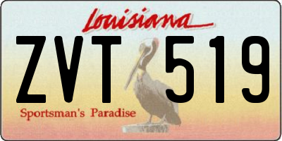 LA license plate ZVT519