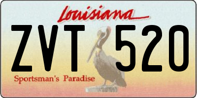 LA license plate ZVT520