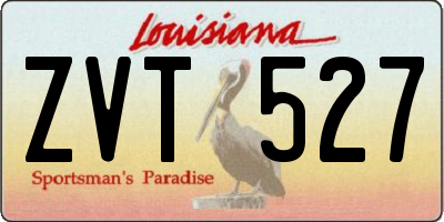 LA license plate ZVT527