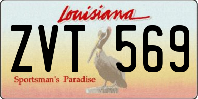 LA license plate ZVT569