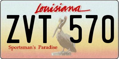 LA license plate ZVT570