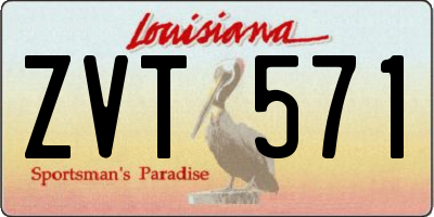 LA license plate ZVT571