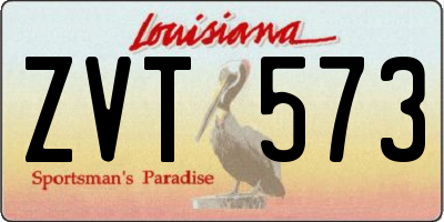 LA license plate ZVT573