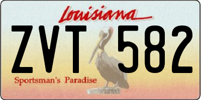 LA license plate ZVT582