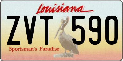 LA license plate ZVT590