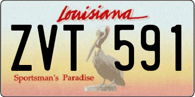 LA license plate ZVT591