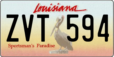 LA license plate ZVT594