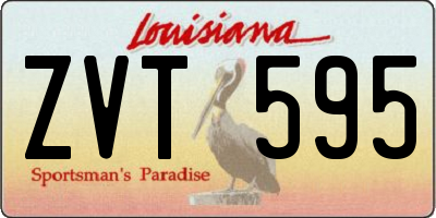 LA license plate ZVT595