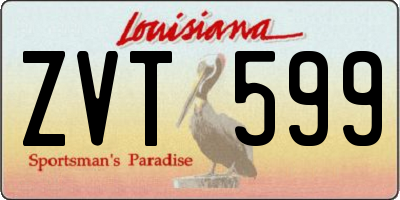 LA license plate ZVT599