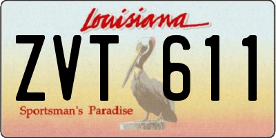 LA license plate ZVT611