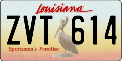 LA license plate ZVT614