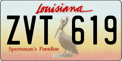 LA license plate ZVT619