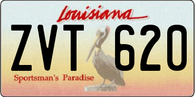 LA license plate ZVT620