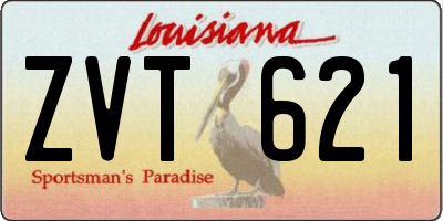 LA license plate ZVT621