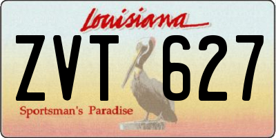 LA license plate ZVT627