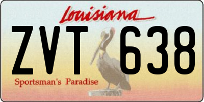 LA license plate ZVT638