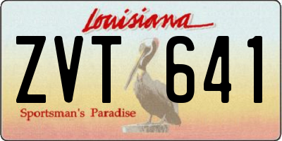 LA license plate ZVT641