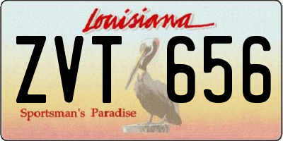 LA license plate ZVT656