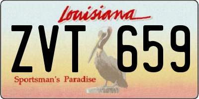 LA license plate ZVT659